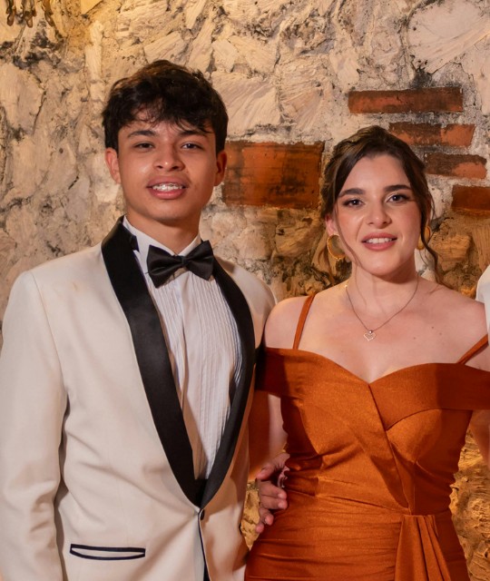 Two Fellows in black tie at the gala